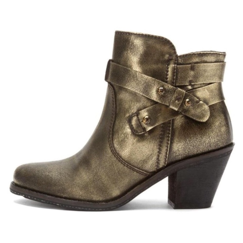 OTBT Bexar gold metallic ankle boots Size 8.5